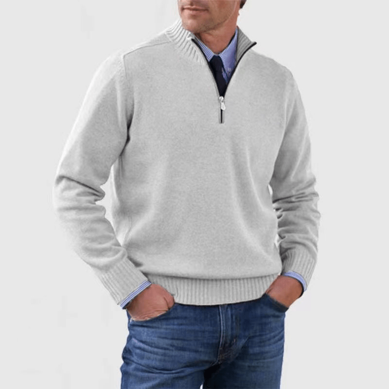 Allan | Trøje med halv lynlås til mænd | fra Jensen Boutique