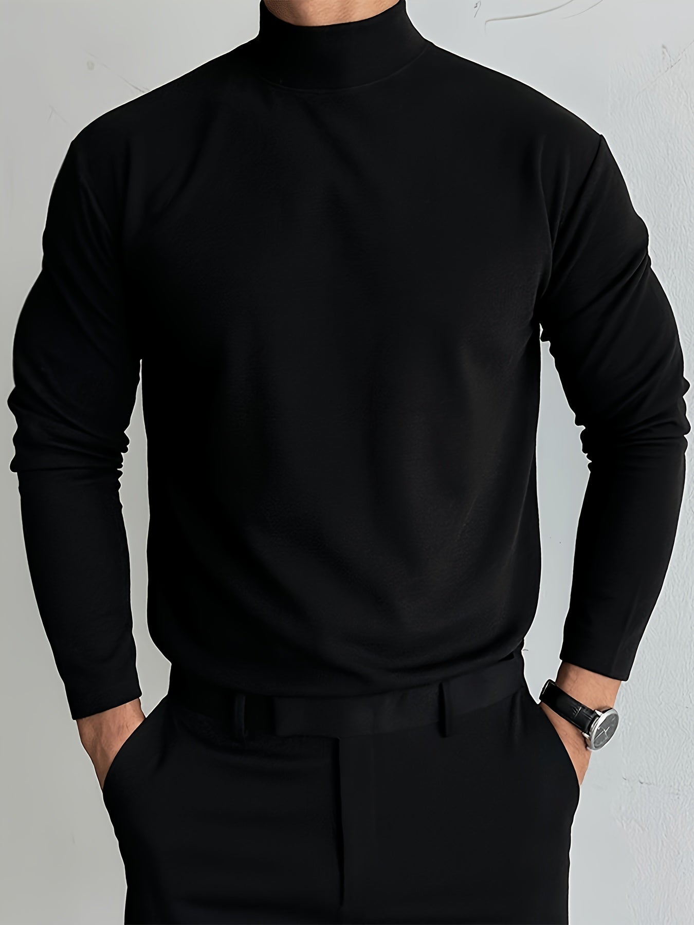 Johan | Strikket herretrøje med stand - up - krave | fra Jensen Boutique