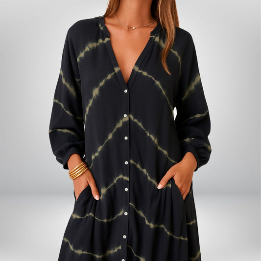 Nohr™ | Boho stribet maxi-kjole