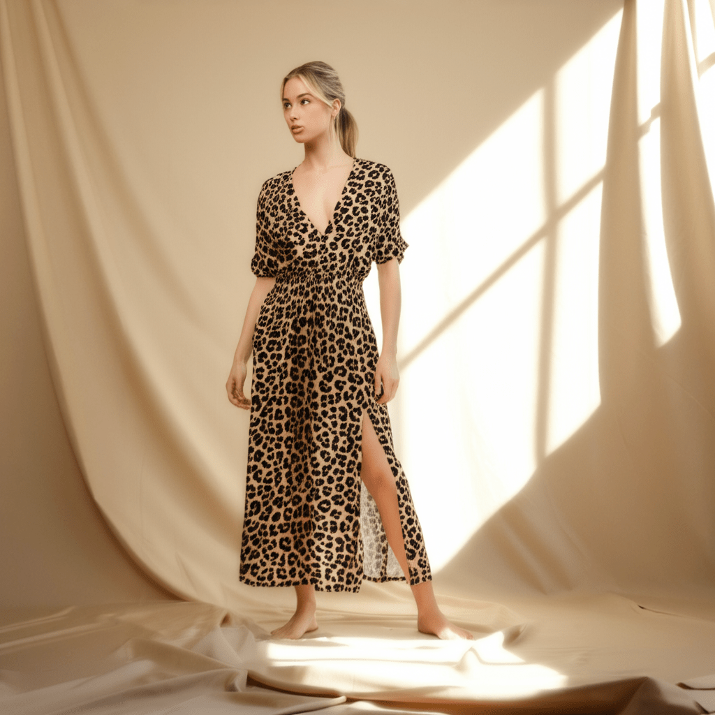 Agnes - Leopard - kjole | fra Jensen Boutique