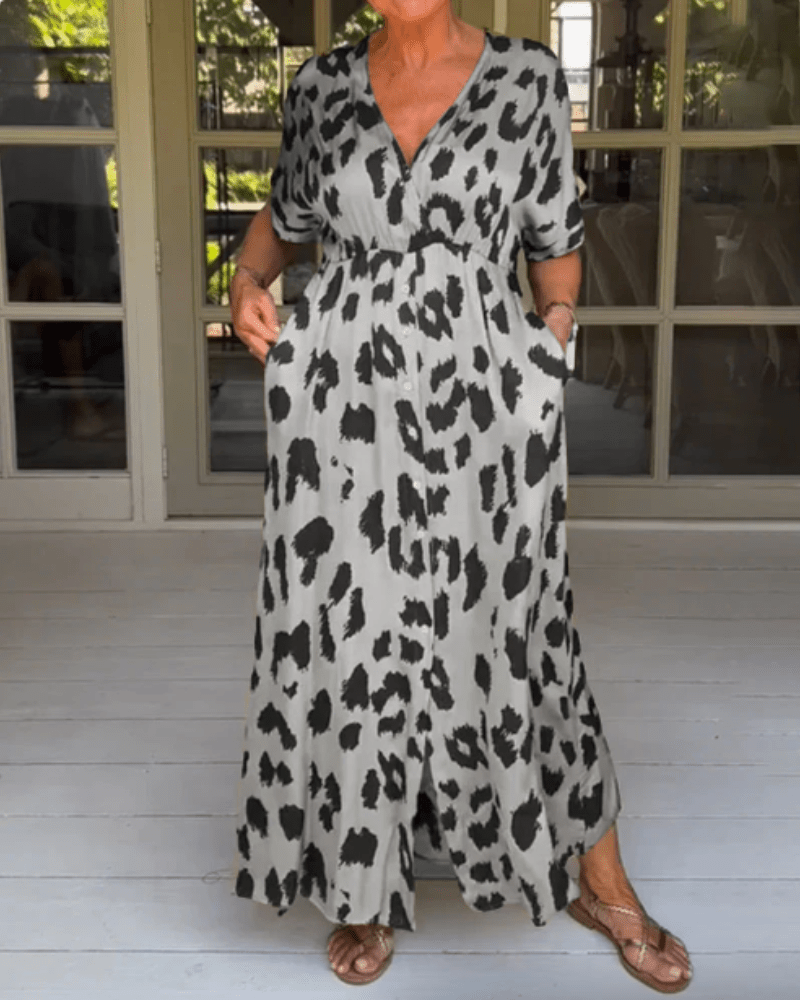 Agnes - Leopard - kjole | fra Jensen Boutique