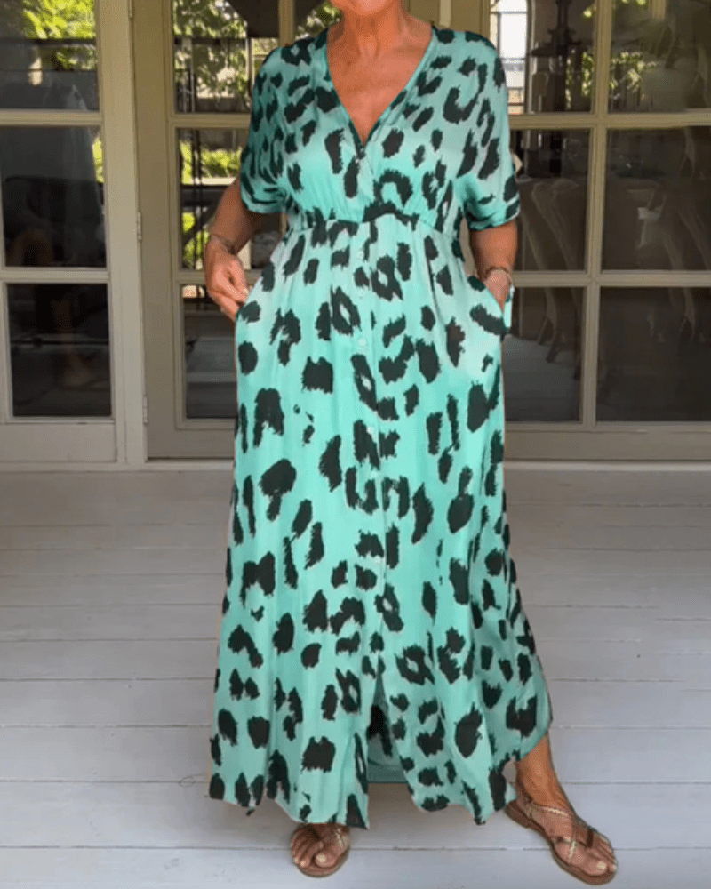 Agnes - Leopard - kjole | fra Jensen Boutique