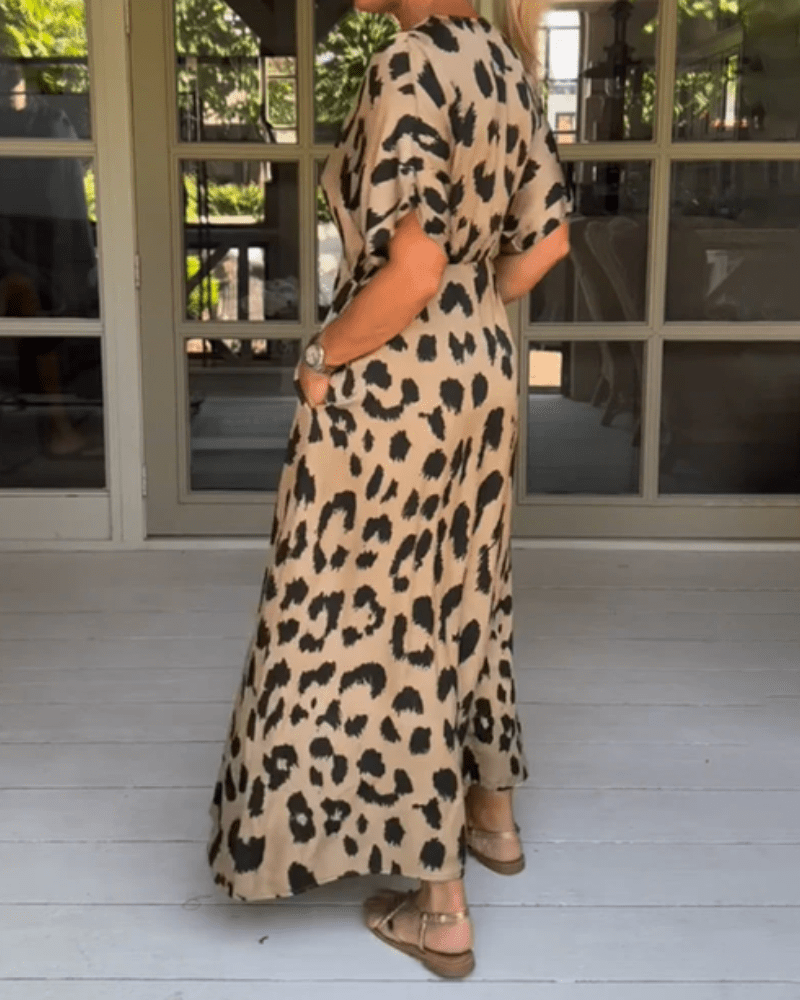 Agnes - Leopard - kjole | fra Jensen Boutique