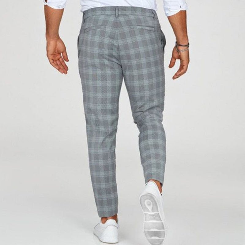 Daniel | Elegante slim fit - bukser med tern | fra Jensen Boutique