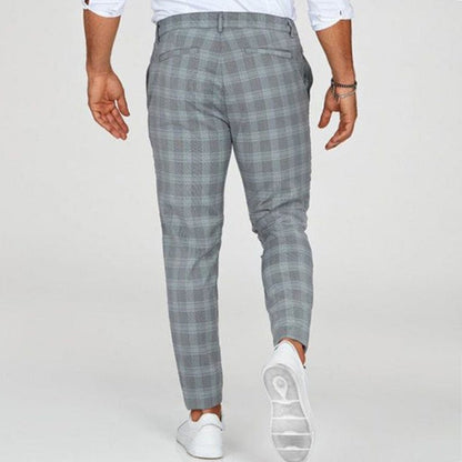 Daniel | Elegante slim fit - bukser med tern | fra Jensen Boutique