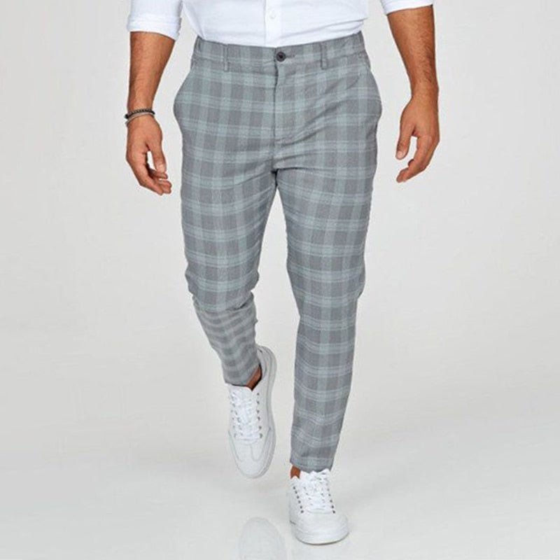 Daniel | Elegante slim fit - bukser med tern | fra Jensen Boutique