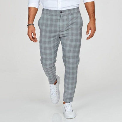 Daniel | Elegante slim fit - bukser med tern | fra Jensen Boutique