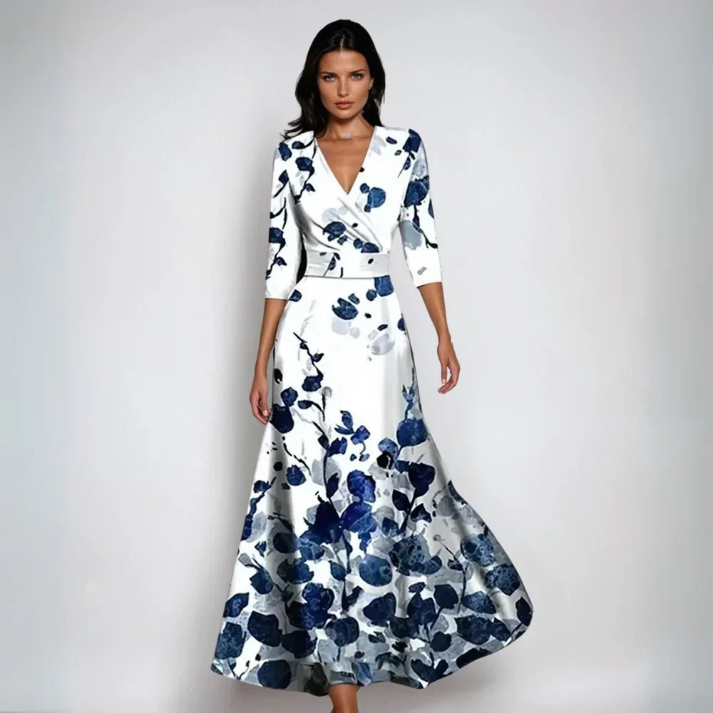 Emily™ | Stilfuld Blomstret Omslagskjole | fra Jensen Boutique