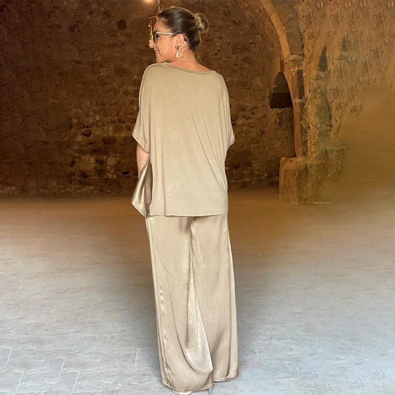 Laura | Elegant skinnende overdimensioneret todelt sæt | fra Jensen Boutique