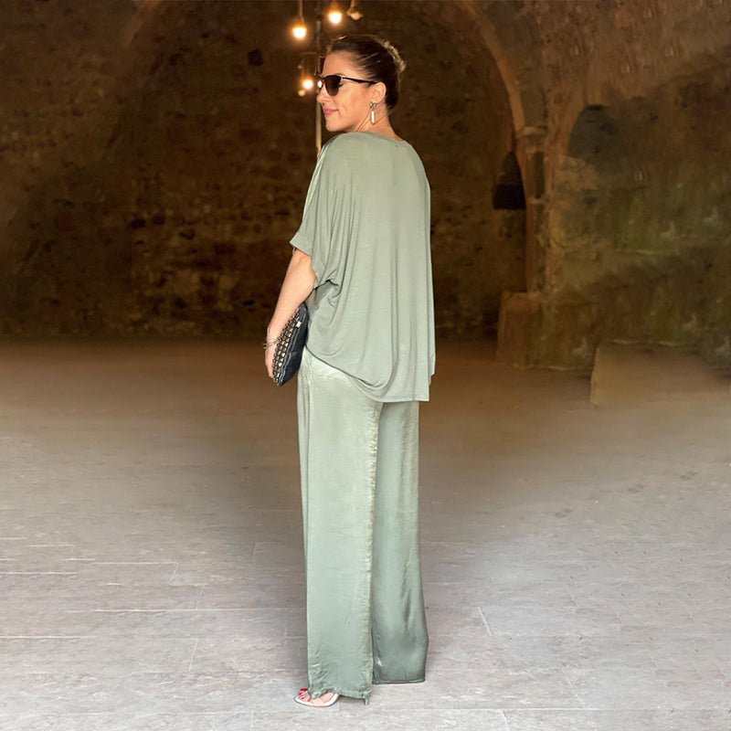 Laura | Elegant skinnende overdimensioneret todelt sæt | fra Jensen Boutique