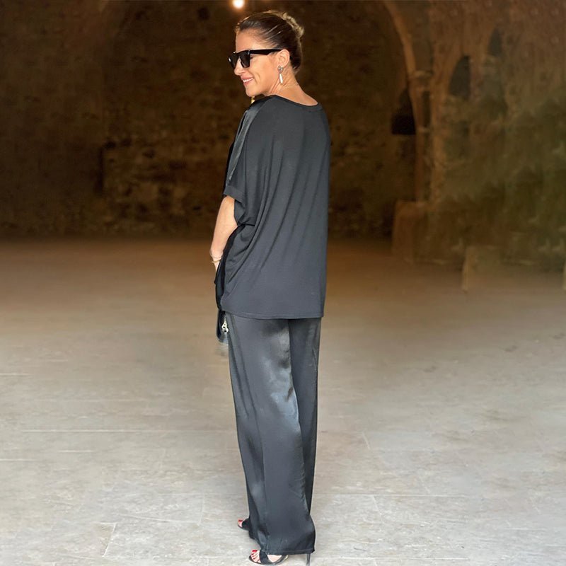 Laura | Elegant skinnende overdimensioneret todelt sæt | fra Jensen Boutique
