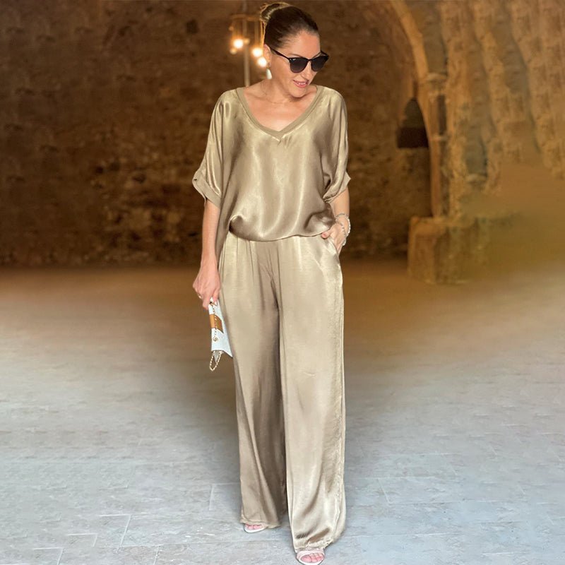 Laura | Elegant skinnende overdimensioneret todelt sæt | fra Jensen Boutique