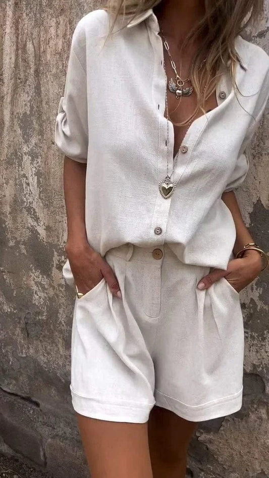 Nilsa | Luftigt sæt i linned | Suits fra Jensen Boutique