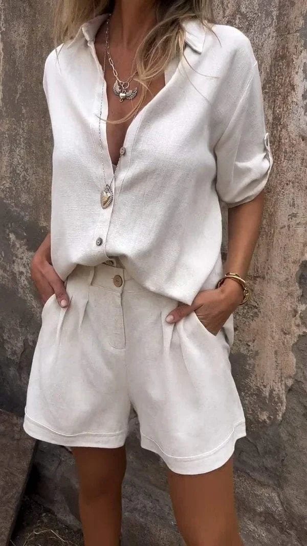 Nilsa | Luftigt sæt i linned | Suits fra Jensen Boutique