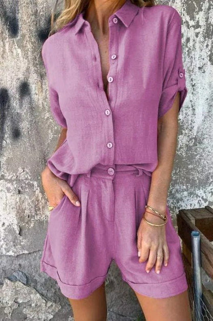 Nilsa | Luftigt sæt i linned | Suits fra Jensen Boutique