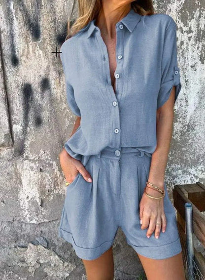 Nilsa | Luftigt sæt i linned | Suits fra Jensen Boutique