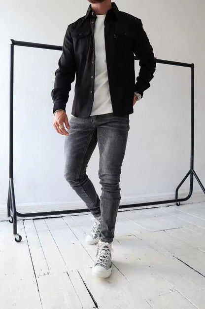 Rasmus | Skjortejakke med knaplukning | fra Jensen Boutique