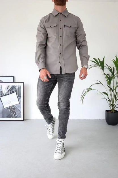 Rasmus | Skjortejakke med knaplukning | fra Jensen Boutique
