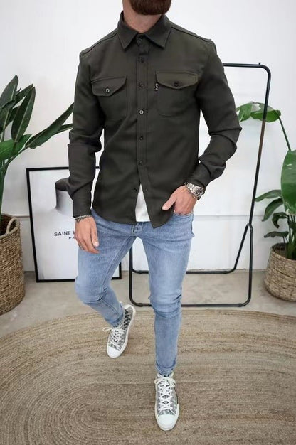Rasmus | Skjortejakke med knaplukning | fra Jensen Boutique