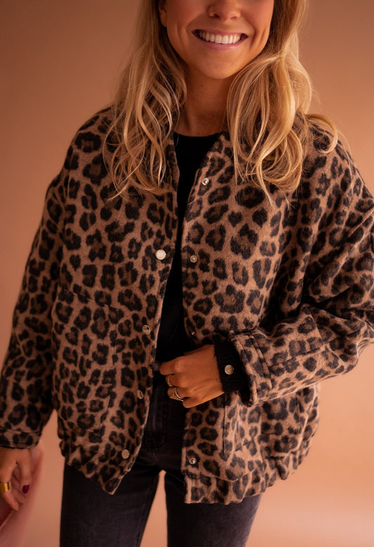 Signe | Trendy Jakke med Leopardprint | fra Jensen Boutique
